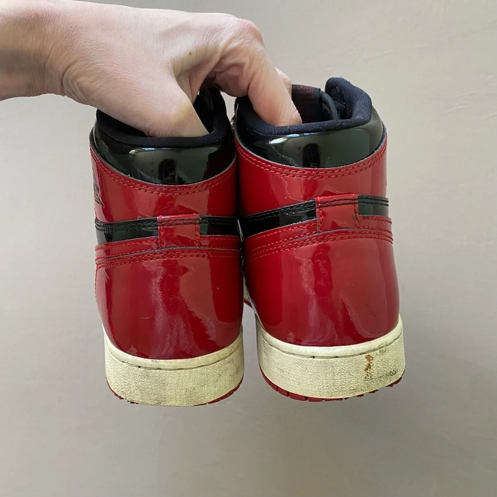 Jordan Men’s High Top Sneakers in Red and Black